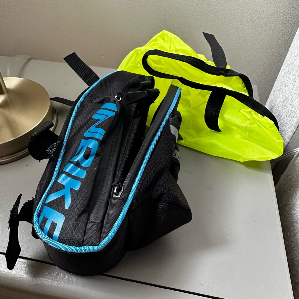♥️INBIKE Bike Saddle Bag with Rain Cover – Black/Blue